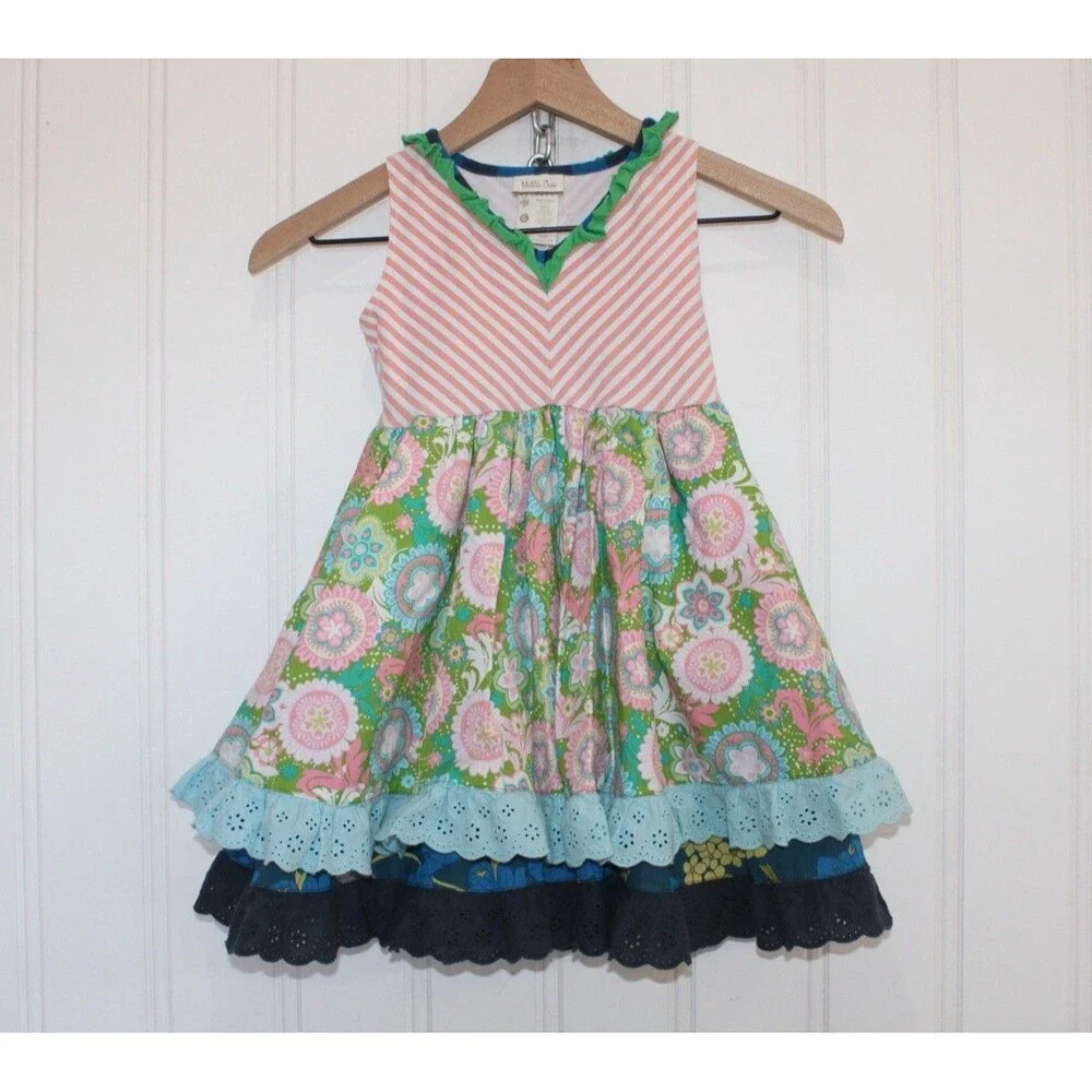 Matilda Jane Cake Walk Dress Girls Size 6 Boutique‎ Floral Twirl Easter Spring